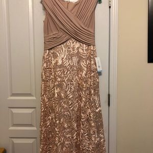 New party/ wedding Long gown blush/ apricot